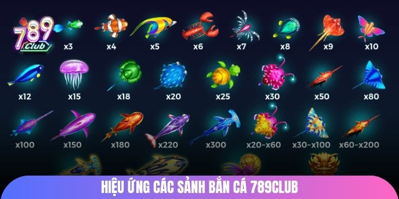 Hiệu ứng các sảnh bắn cá 789Club